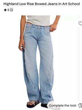 Free People Low Rise Bowed Jeans in Light Blue Size 27